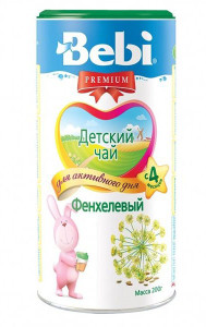 Чай детский Bebi Premium Фенхелевый, 4m+, 200гр